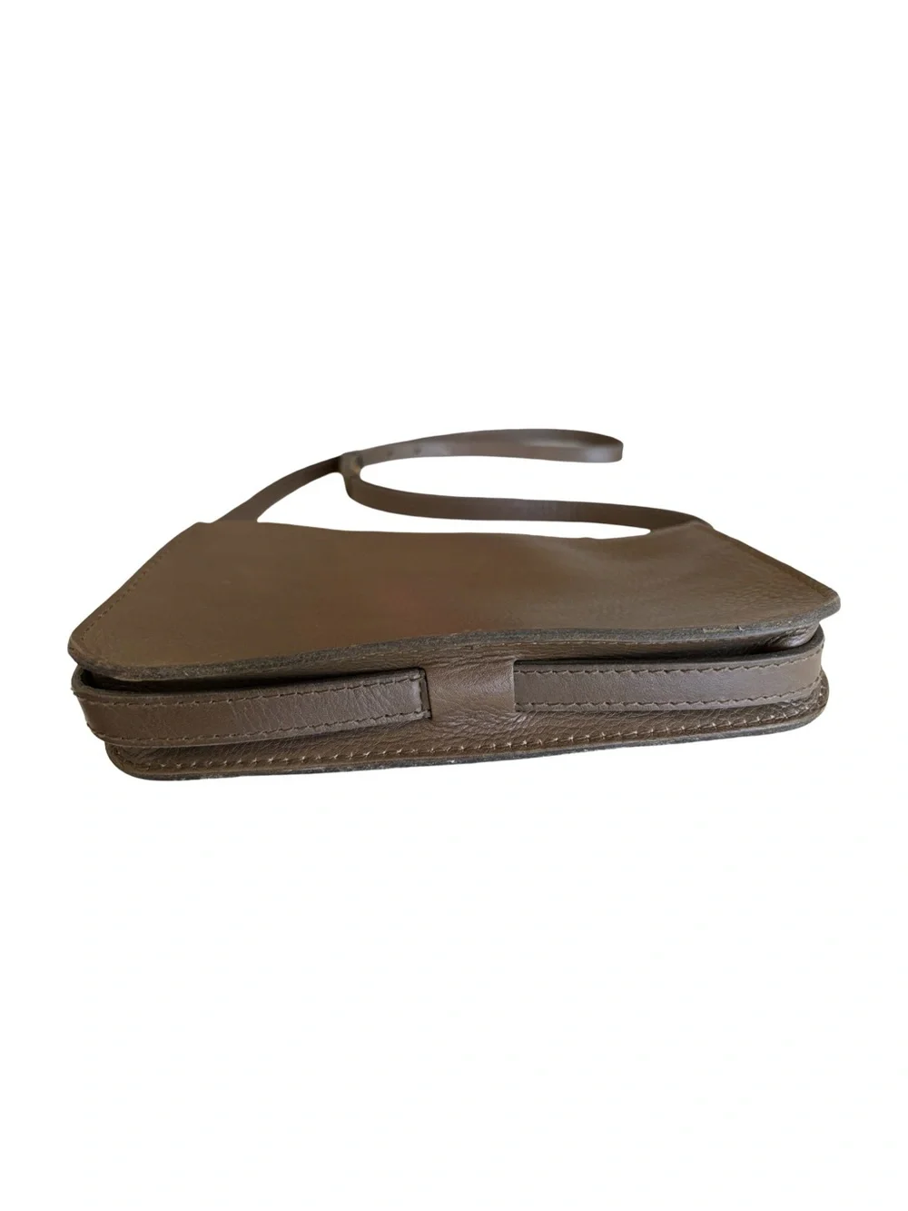 Madewell Olive Green The Simple Leather Zip Top Crossbody Bag  Purse